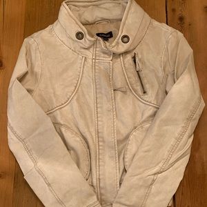 Bebe S Leather Jacket Sand